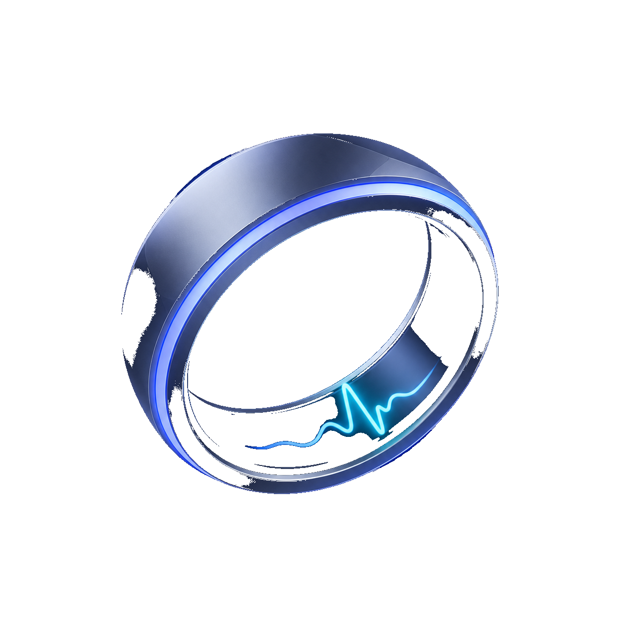 A black RINGRINX smart ring shown at an angle